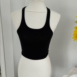 😍American Apparel Classic Black Racerback Cropped Tank Top